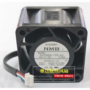 NMB 04028RA-12R-AU 12V 0.75A 4wires Cooling Fan