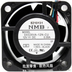 NMB 04028VA-12N-CU 12V 0.30A 4wires Cooling Fan 