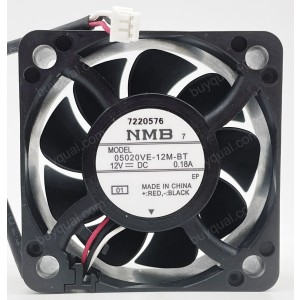 NMB 05020VE-12M-BT 12V 0.18A 3wires Cooling Fan