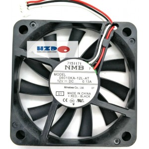 NMB 06010KA-12L-AT 12V 0.13A 3wires Cooling Fan 