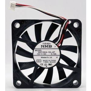 NMB 06010KA-12L-AT 12V 0.13A 3wires Cooling Fan 