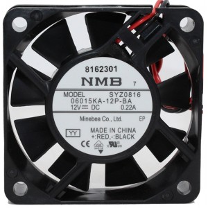 NMB 06015KA-12P-BA 12V 0.22A 2wires Cooling Fan