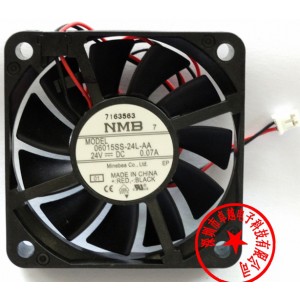 NMB 06015SS-24L-AA 24V 0.07A 2wires Cooling Fan 