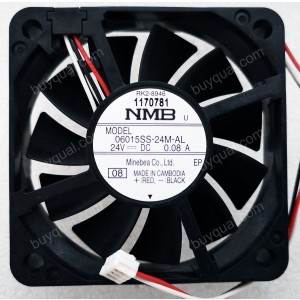 NMB 06015SS-24M-AL 24V 0.08A 3wires Cooling Fan - New