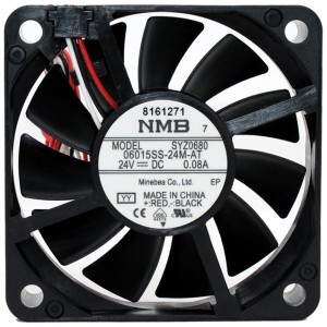 NMB 06015SS-24M-AT 24V 0.08A 2wires Cooling Fan