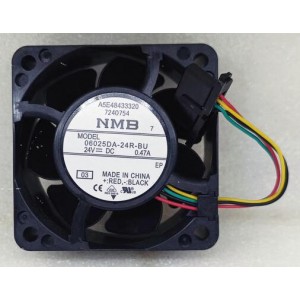 NMB 06025DA-24R-BU 24V 0.47A 4wires Cooling Fan