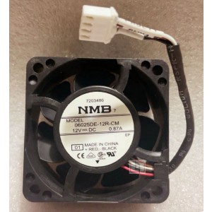 NMB 06025DE-12R-CM 12V 0.87A 4wires Cooling Fan