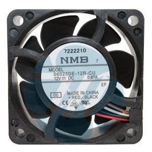 NMB 06025DE-12R-CU 12V 0.87A 4wires Cooling Fan 
