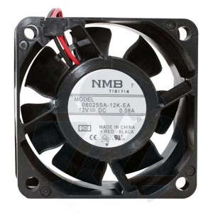 NMB 06025SA-12K-EA 12V 0.08A 2wires Cooling Fan 