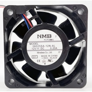 NMB 06025SA-12N-AL 12V 0.20A 3wires Cooling Fan