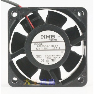 NMB 06025SA-12R-FA 12V 0.31A 2wires Cooling Fan