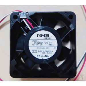 NMB 06025SA-12S-AT 12V 0.60A 3wires cooling fan