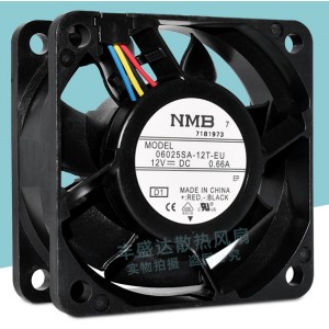 NMB 06025SA-12T-EU 12V 0.66A 4wires Cooling Fan
