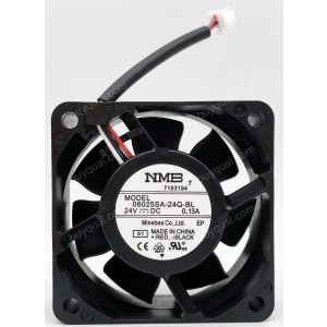 NMB 06025SA-24Q-BL 24V 0.13A 3wires Cooling Fan