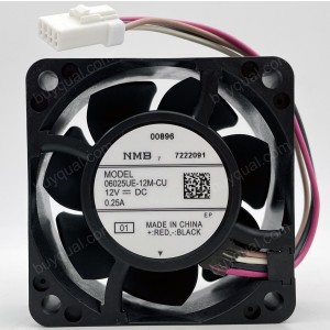 NMB 06025UE-12M-CU 12V 0.25A 4wires Cooling Fan 