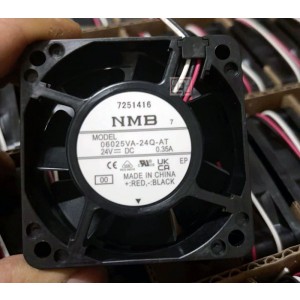 NMB 06025VA-24Q-AT 24V 0.35A 3wires Cooling Fan 
