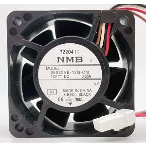 NMB 06025VE-12Q-CM 12V 0.65A 4wires Cooling Fan - Original New