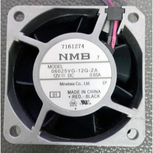 NMB 06025VG-12Q-ZA 12V 0.65A 2wires Cooling Fan 