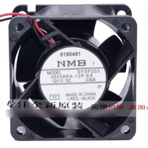 NMB 06038RA-12P-EA 12V 0.82A 2wires Cooling Fan 