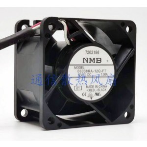 NMB 06038RA-12Q-FT 12V 1.0A 3wires Cooling Fan
