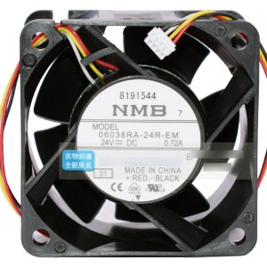 NMB 06038RA-24R-EM 24V 0.72A 4wires Cooling Fan