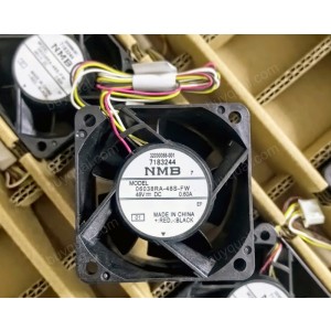 NMB 06038RA-48S-FW 48V 0.60A 4wires Cooling Fan 