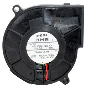 NMB 07530GA-12N-AA 12V 0.66A 2wires Cooling Fan
