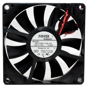 NMB 08015SS-12N-AA 12V 0.28A 2wires Cooling Fan