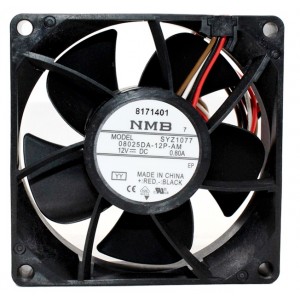 NMB 08025DA-12P-AM 12V 0.80A 4wires Cooling Fan 