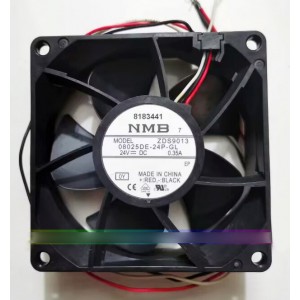 NMB 08025DE-24P-GL 24V 0.35A 3wires Cooling Fan 