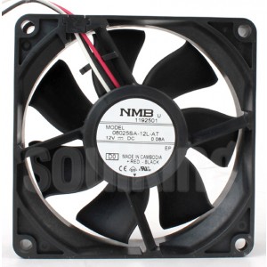 NMB 08025SA-12L-AT 12V 0.08A 3wires Cooling Fan 