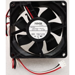 NMB 08025SA-12N-ET 12V 0.18A 3wires Cooling Fan 