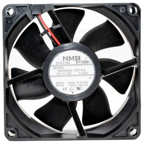 NMB 08025SA-12P-EA 12V 0.30A 2wires Cooling Fan 
