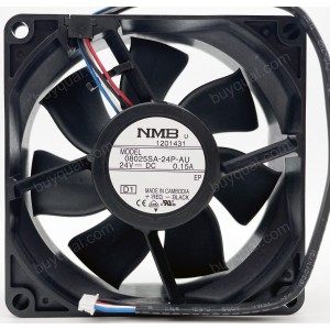 NMB 08025SA-24P-AU 24V 0.15A 4wires Cooling Fan 