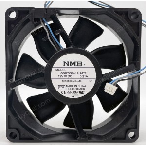 NMB 08025SS-12N-ET 12V 0.24A  3wires Cooling Fan