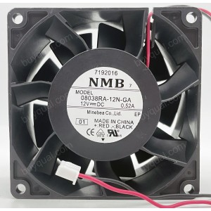 NMB 08038RA-12N-GA 12V 0.52A 2wires Cooling Fan - New