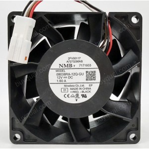NMB 08038RA-12Q-GU 12V 1.6A 4wires Cooling Fan 