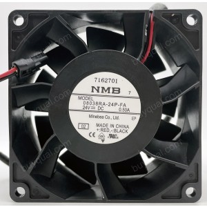 NMB 08038RA-24P-FA 24V 0.5A 2wires Cooling Fan 