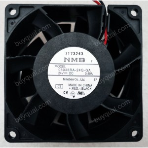NMB 08038RA-24Q-GA 24V 0.8A 2wires Cooling Fan - New