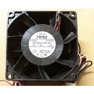 NMB 08038RA-24R-GU 24V 1.10A 4wires Cooling Fan