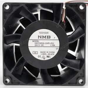 NMB 08038RA-24R-GU 24V 1.10A 4wires Cooling Fan