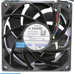 NMB 08038RA-48T-FWE 48V 0.82A 4wires Cooling Fan 
