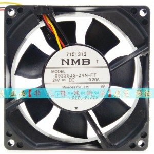NMB 09225JS-24N-FT 24V 0.20A 3wires Cooling Fan 