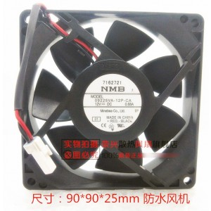 NMB 09225VA-12P-CA 12V 0.68A 2wires Cooling Fan