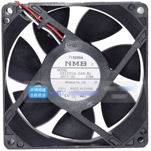 NMB 09225VA-24N-BL 24V 0.29A 3wires Cooling Fan