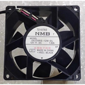 NMB 09238RE-12M-GL 12V 1.50A 3wires Cooling Fan 