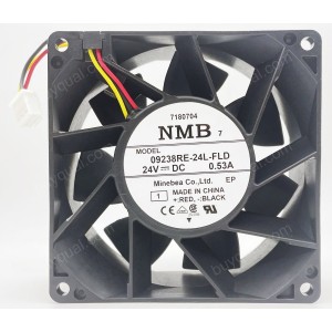 NMB 09238RE-24L-FLD 24V 0.53A 3wires Cooling Fan