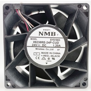 NMB 09238RE-24P-CUD 24V 1.20A 4wires Cooling Fan 