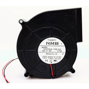 NMB 10025GA-12M-AA 12V 0.75A 2wires Cooling Fan