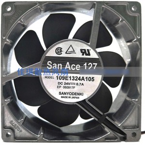 Sanyo 109E1324A105 24V 0.7A 2wires Cooling Fan
